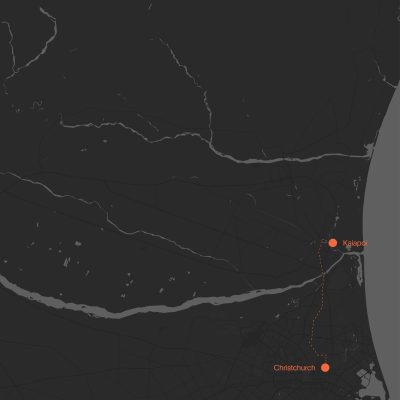 map christchurch to kaiapoi