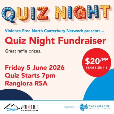 2026 Quiz Night Fundraiser Violence Free North Canterbury